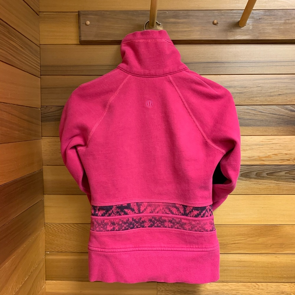 Lululemon Fine Fuchsia and Black Scuba Jacket - Picture 2 of 8